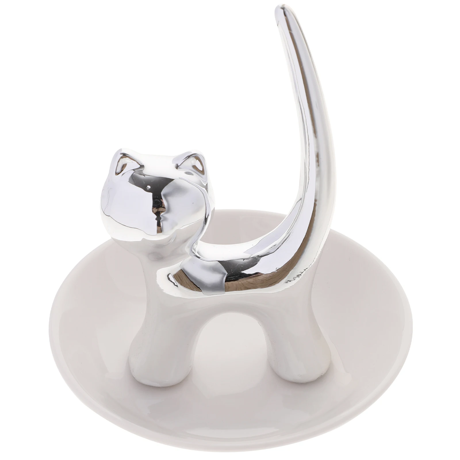 

Trinket Tray Organizer Porcelain Holder Stylish Jewelry Plate Storage Dish for Women