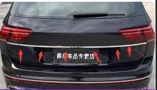 ل Volkswagen Tiguan 2017-2020 2021 2022 2023 غطاء صندوق السيارة الخلفي غطاء الكسوة اكسسوارات السيارات الباب الخلفي التمهيد حماية الشريط