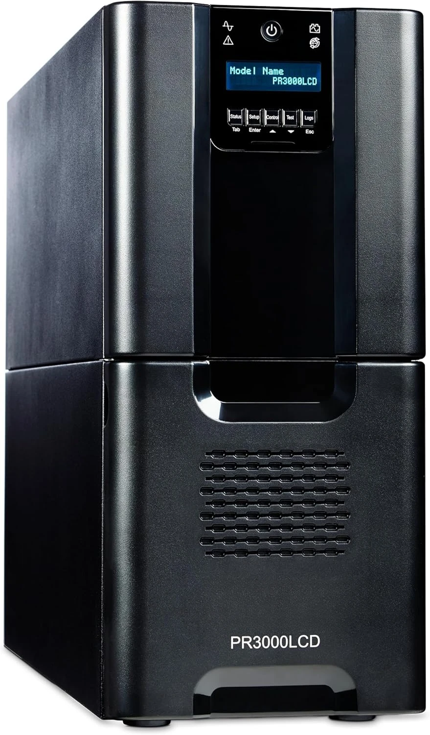 

PR3000LCD Smart App Синусоидальная система ИБП, 3000 ВА/2700 Вт, 10 розеток, AVR, башня