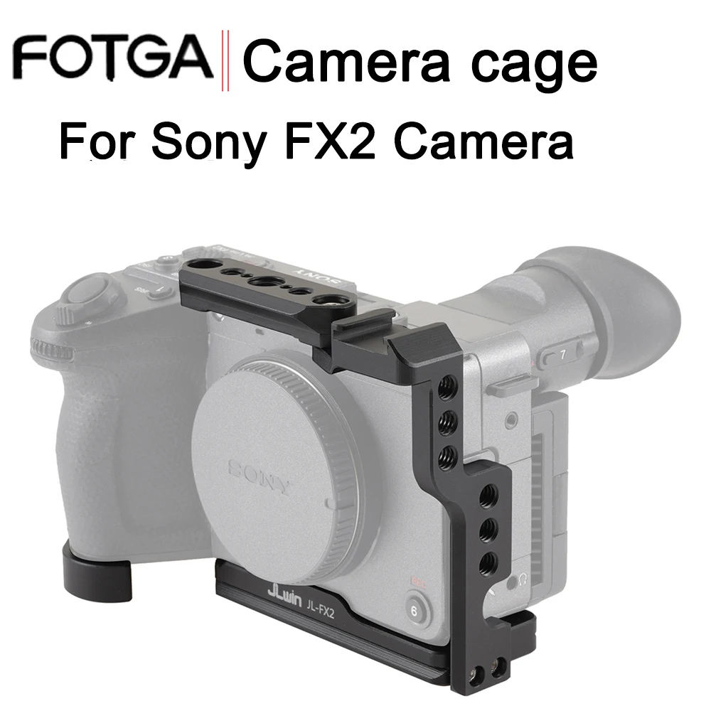 

FOTGA Camera Cage For Sony FX2 Rabbit Case For Sony FX2 Micro-Single Camera Protective Frame with Arri Hole Arkah Dovetail groov