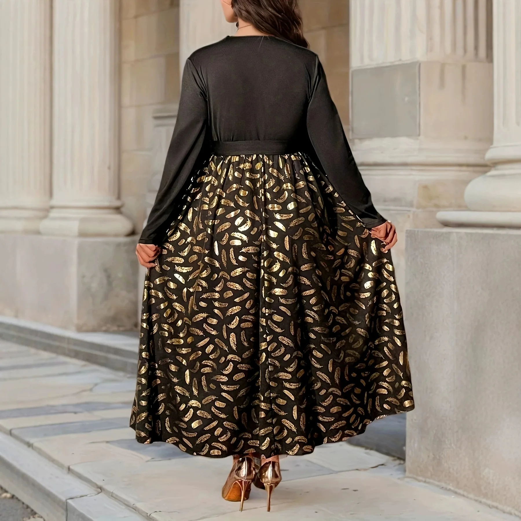 Picture 4: XL-4XL Plus Size Clothes Dresses Women Spring Autumn Robes Long Sleeve Street Style Casual 3XL Big Size Maxi Dress Oversized