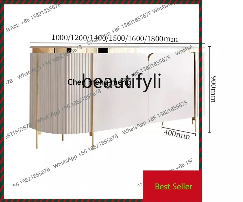 K182Italian light luxury door cabinet modern simple marble dining side cabinet