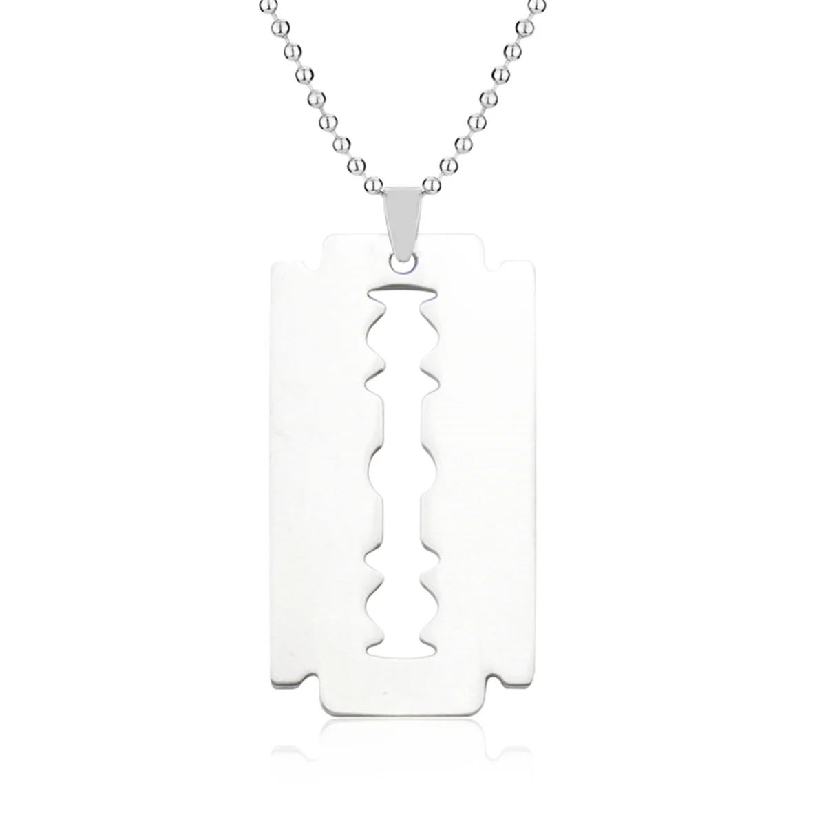 Stainless Steel Blade Razor Necklaces Gothic Punk Men Jewelry Sliver Color Metal Pendant Necklace Hiphop Accessories image 6