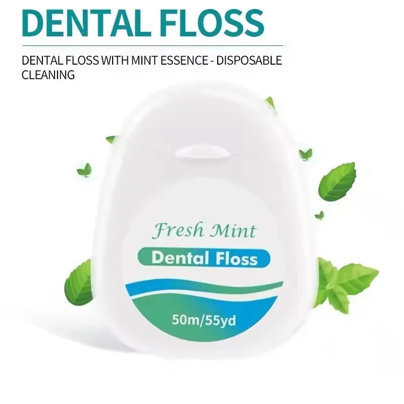 Mint Flavored Dental Floss Roll - Interdental Cleaning Tools Adult Home Oral Care Set-1Pcs/2Pcs/3Pcs/6Pcs/12Pcs White Box Option