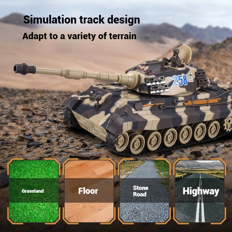 New Toy Tank Funny Gift-1:20 Robot Chassis Rc Tank Model,Remote Control Car Toy,Can Fire Cannon Battle Tank Toy Toys For Boys