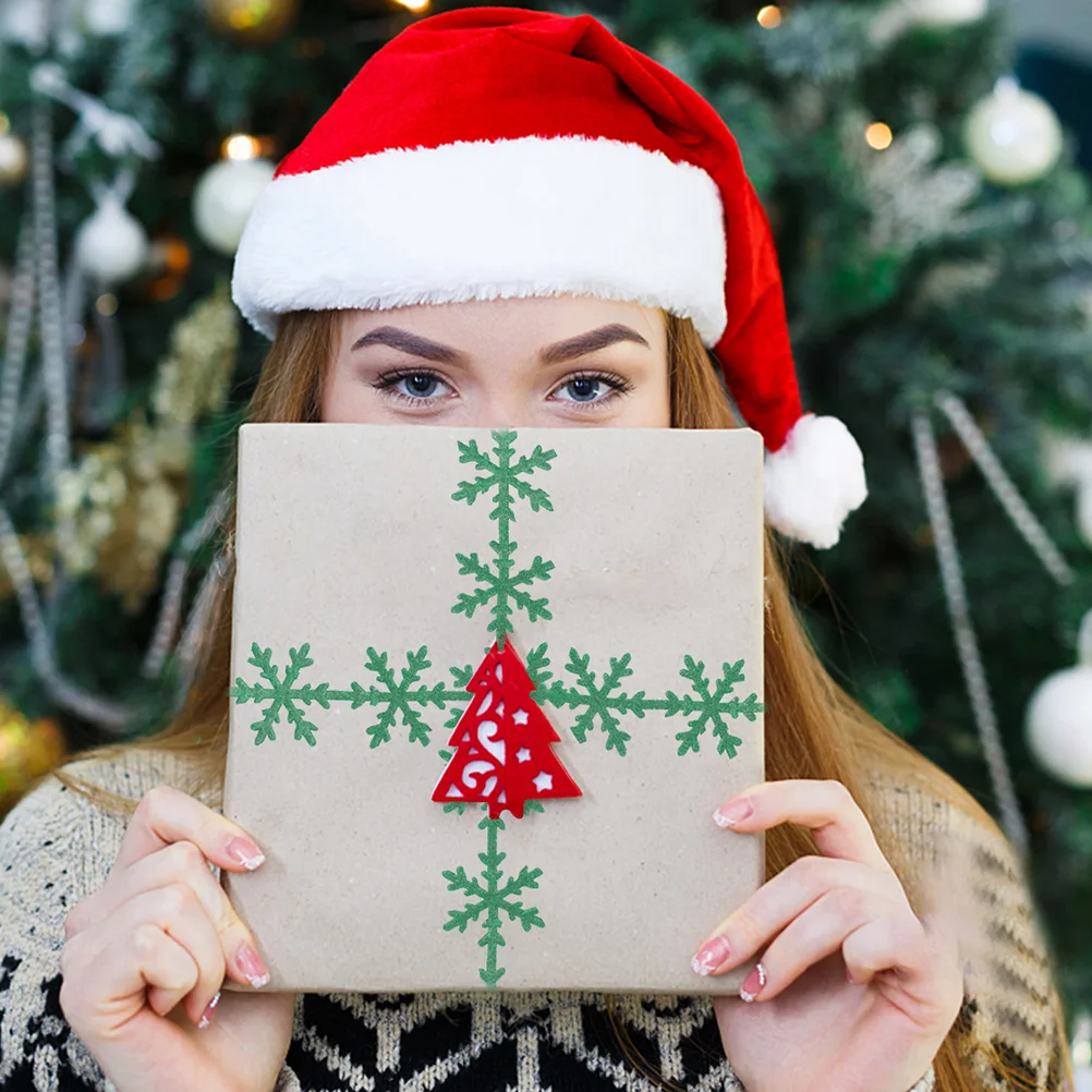 

3 Rolls Snowflake Design Christmas Ribbons Elegant Gift Wrapping DIY Party Decorations Xmas Packaging Ribbon Christmas Ribbon