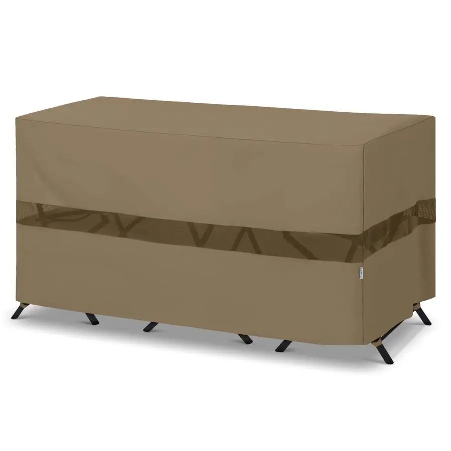 

Чехол для уличного барного гарнитура 69 дюймов, сверхпрочный водонепроницаемый чехол для бистро-стола и 3-местного комплекта стола и стульев, всепогодная защита для мебели