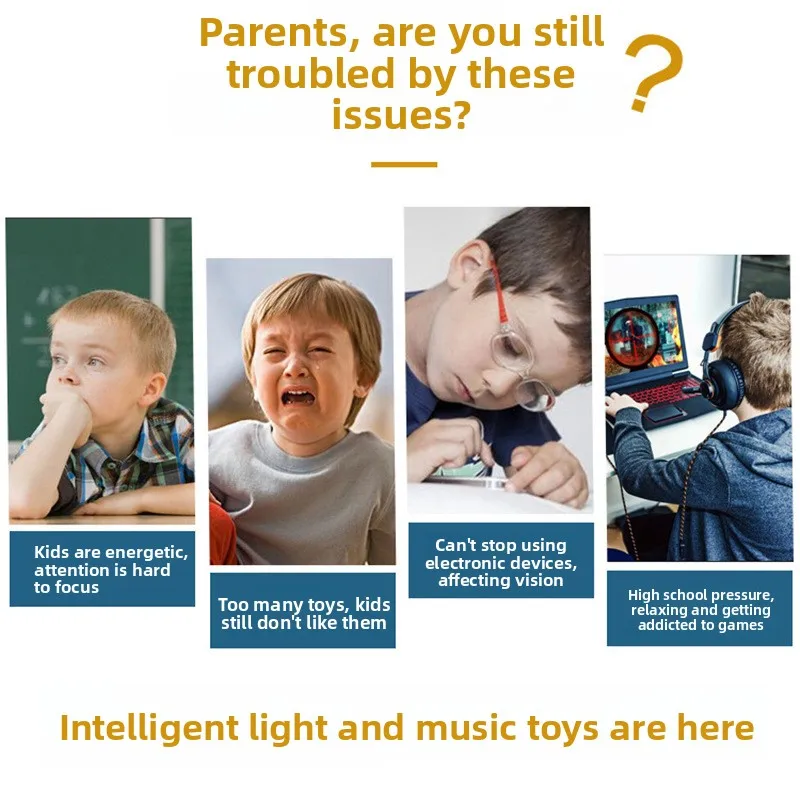 Cubo musicale transfrontaliero Oonies Flipslide Gioco elettronico portatile Rompicapo Giocattolo per ragazzi e ragazze di età inferiore a 4 anni