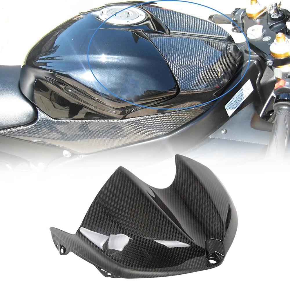 For Yamaha YZF-R6 2008-2013 Carbon Fiber Fuel Tank Cover Cowling Twill Gloss Gas Tank Protective Cover Motorcycle Accessories