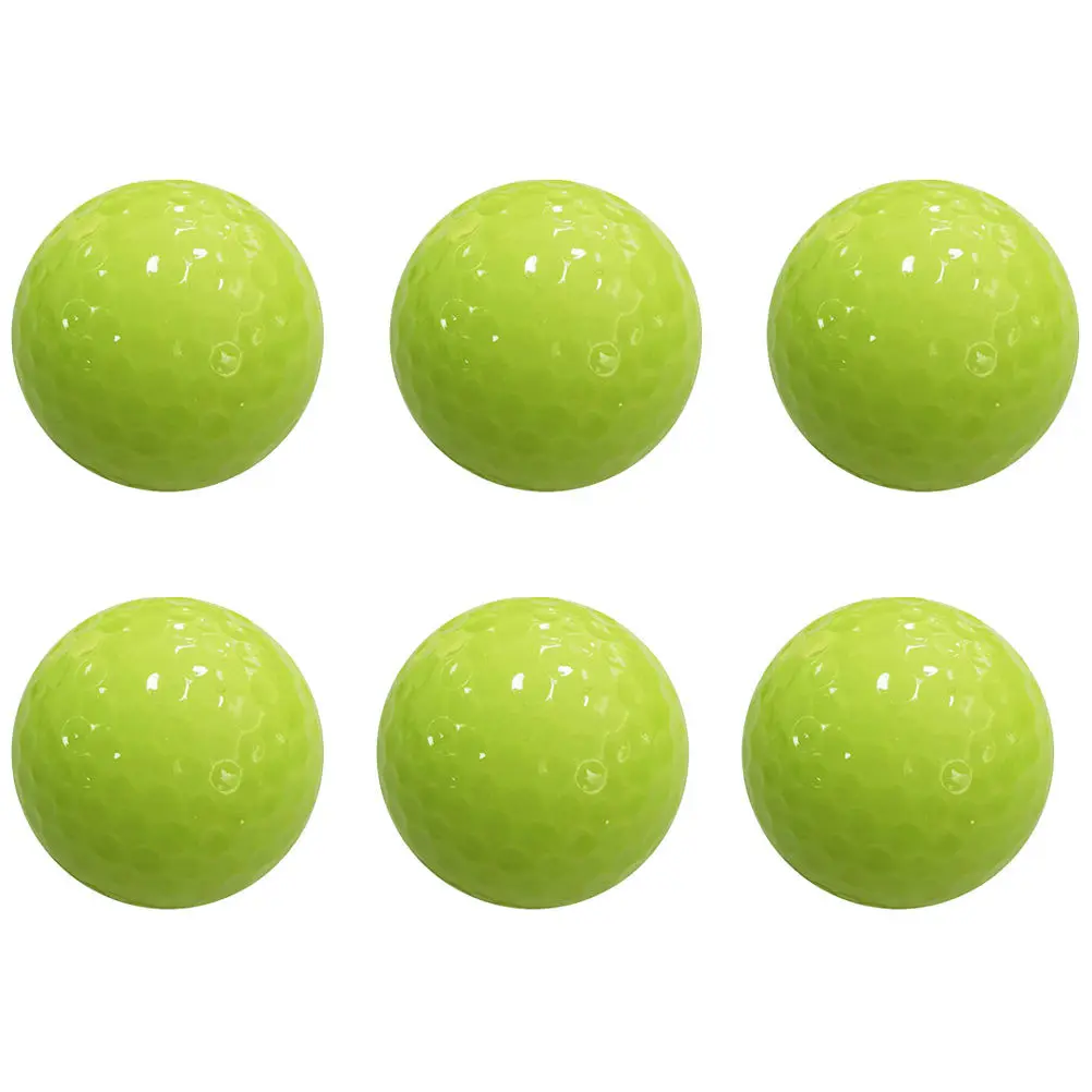 Balles lumineuses réutilisables, 6 pièces, entraînement lumineux pour le crépuscule, Golf en plein air, balle éclairée, lumineuse réutilisable