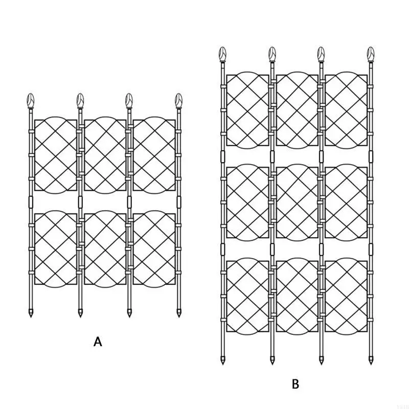 

Y51B Garden Trellis for Climbing Plants Rustproof Iron Potted Vines Vegetables Vining Flowers Patio Metal Wire Lattices for
