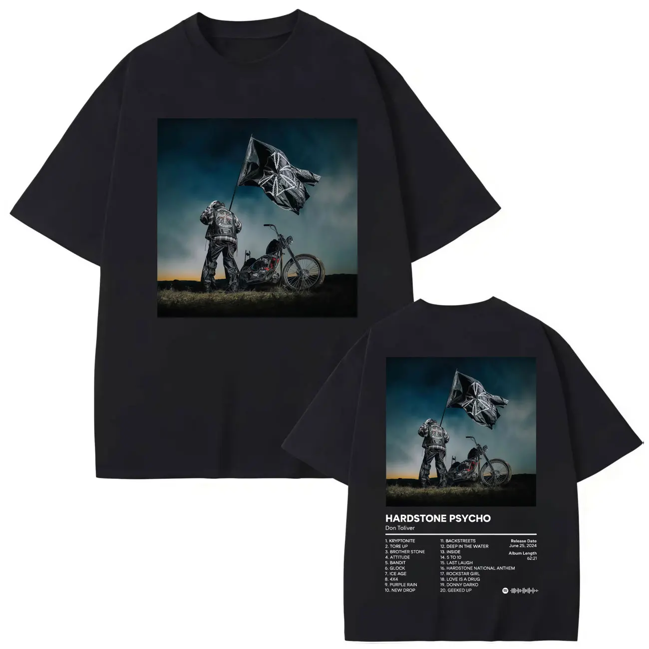 

Rapper Don Toliver Hardstone Psycho Album Graphic T Shirts Men's Women's Hip Hop Fashion T-shirt High Quality Cotton T-shirts