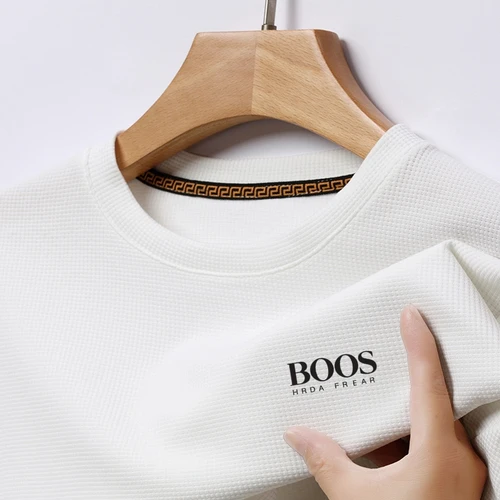 Imagen 2 del producto Camiseta de manga corta informal y a la moda para hombre, Top cómodo con cuello redondo, novedad de verano