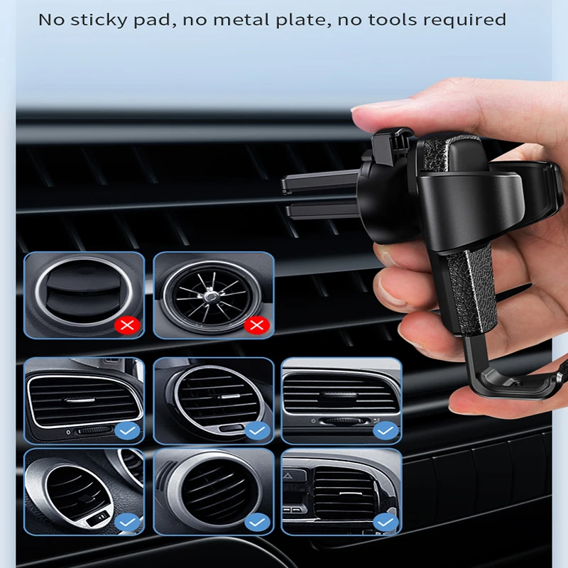 Car Phone Holder Air Outlet Clip For Audi Q5 A4 Sline B8 B9 B7 A3 8V 8P A5 A6 C7 C6 Q3 Q7 S3 S4 S5 S6 RS3 RS4 A1 Q2 Accessories
