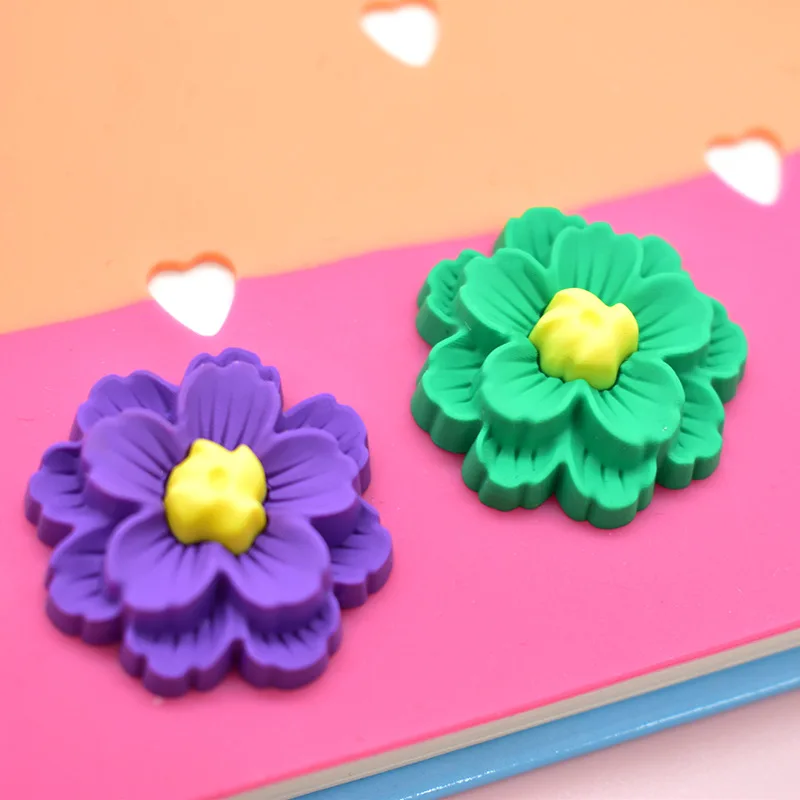 tulip flower PVC shoe Charms Slippers Buckle combination Fit Wristbands accessories Decoration Bands gift unisex party