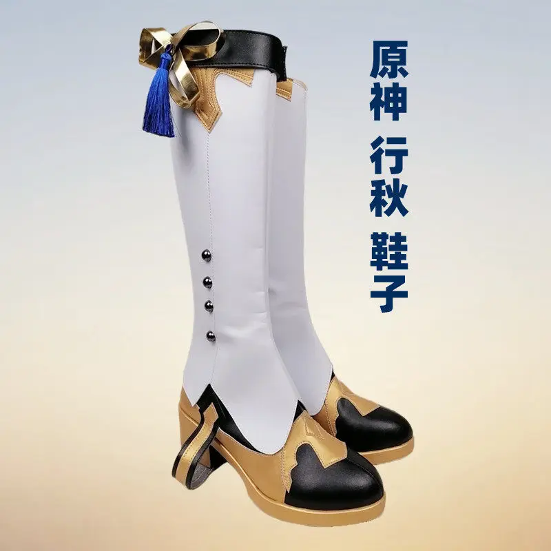 zapatos-de-cosplay-de-anime-genshin-impact-xingqiu-botas-largas-de-cuero-pu-con-tacones-altos-blancos-para-carnaval-de-halloween
