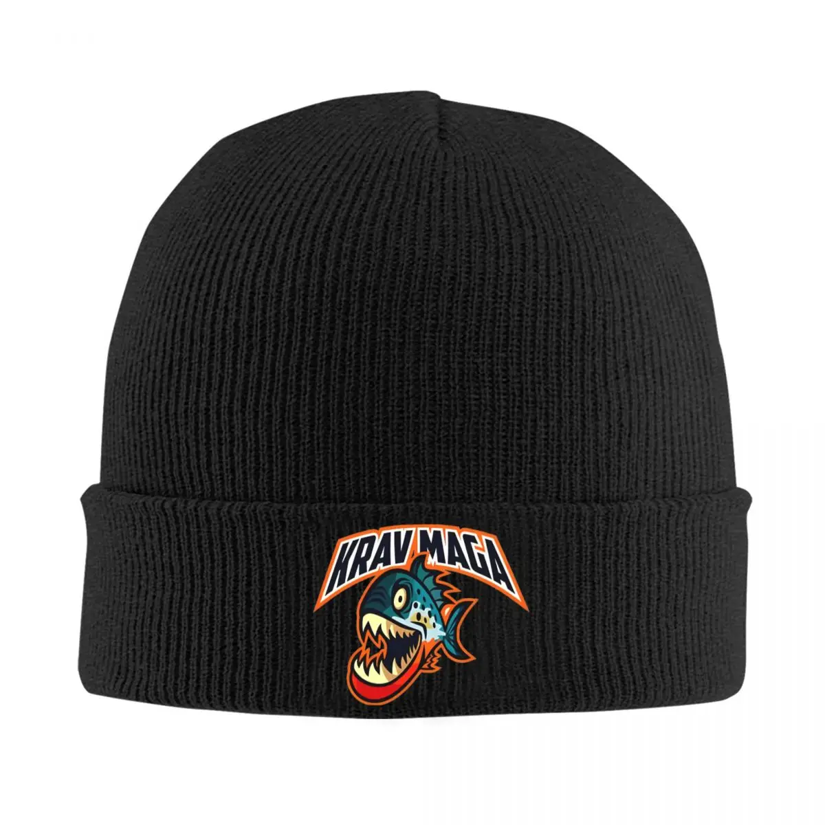 Cool Krav Maga Piranha Knit Hat Beanie Autumn Winter Hats Warm Street Cap for Men Women Gifts