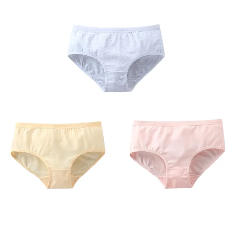 

3pc/Lot Briefs Cotton Smile Letters Underwear Cotton Waist Breathable Cute Summer 10-16 Years