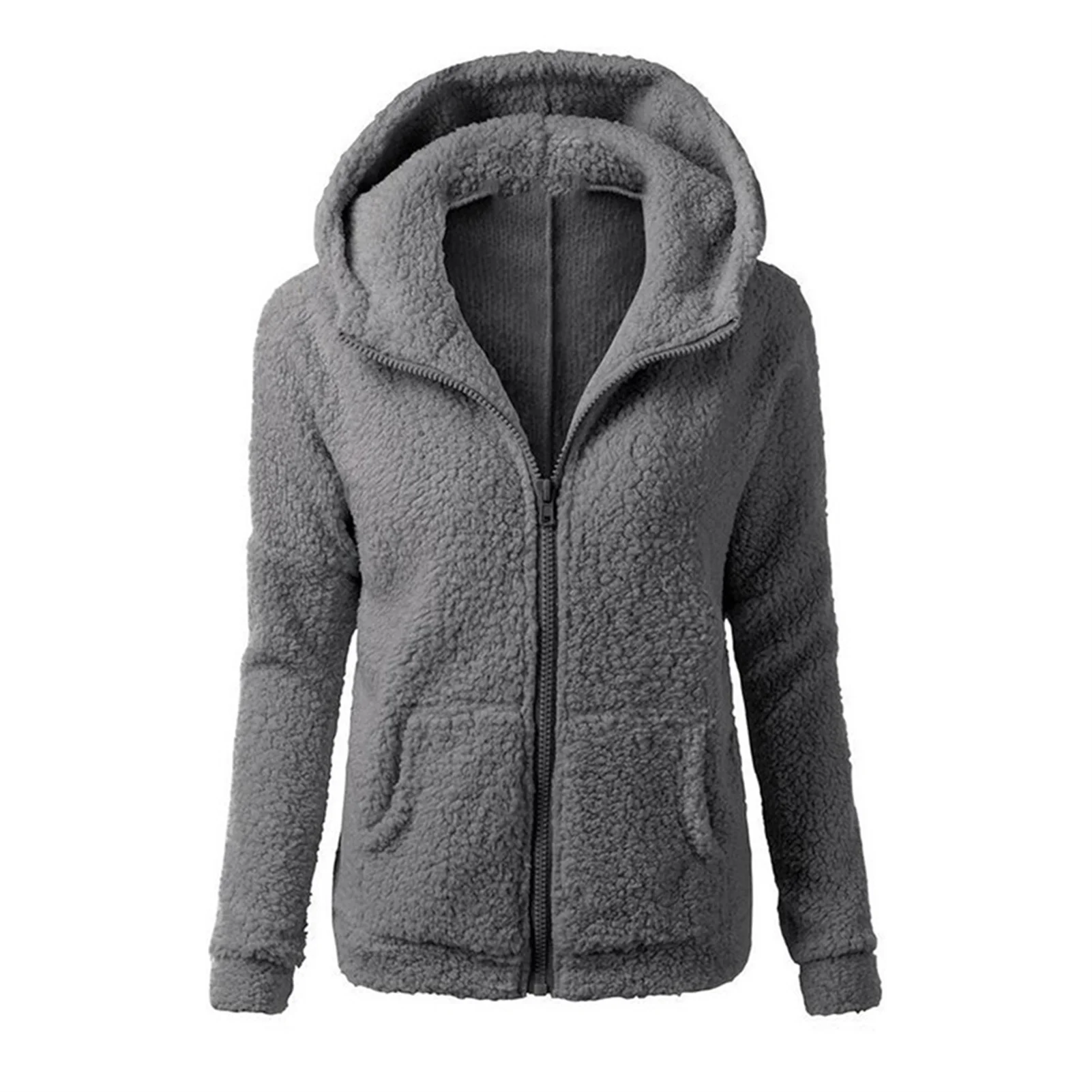 Jacket Coat Long Sleeve Hoodies Winter Warm Plush Sweatshirt Sweater Great For Cool Winters