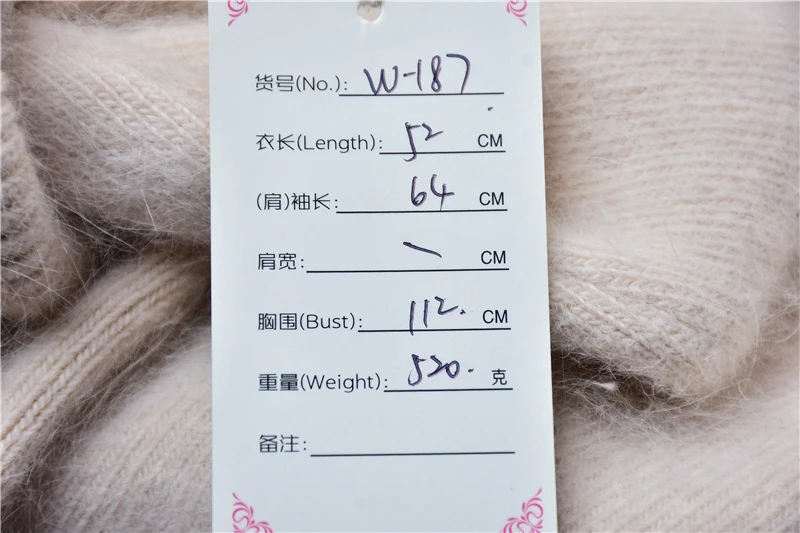 Donna Donna Primavera Autunno Abbigliamento Beige Peloso Angora Capelli di coniglio Lavorato a maglia Maniche lunghe Scollo a V Cardigan allentato Giacca maglione