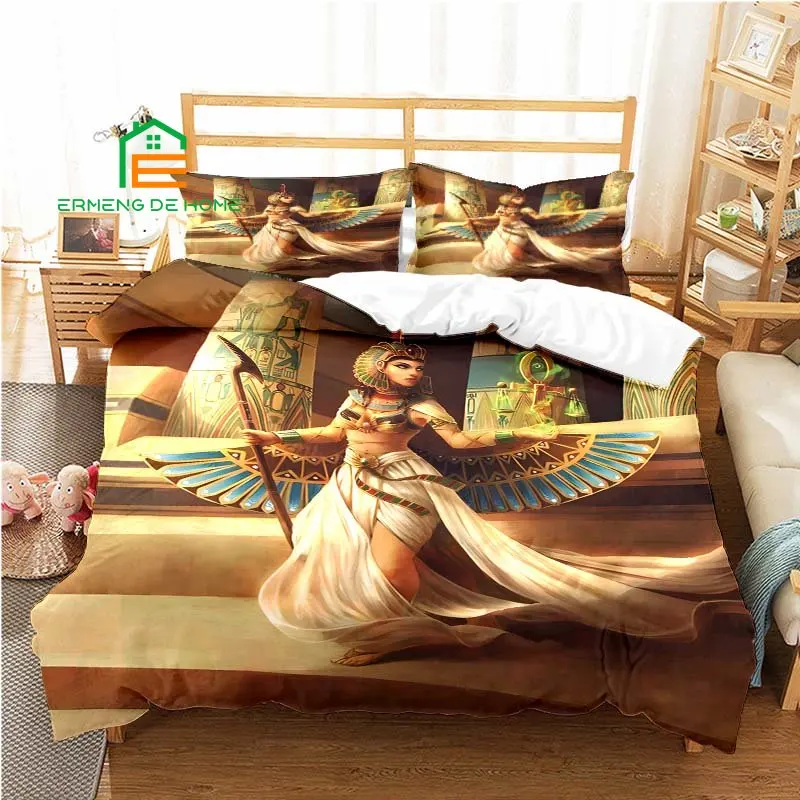 

Egypt Cleopatra Mayan Pattern Duvet Cover Set Bedding for Aldult Kids Bed Set Game Quilt Cover Comforter Cover Bedding Set