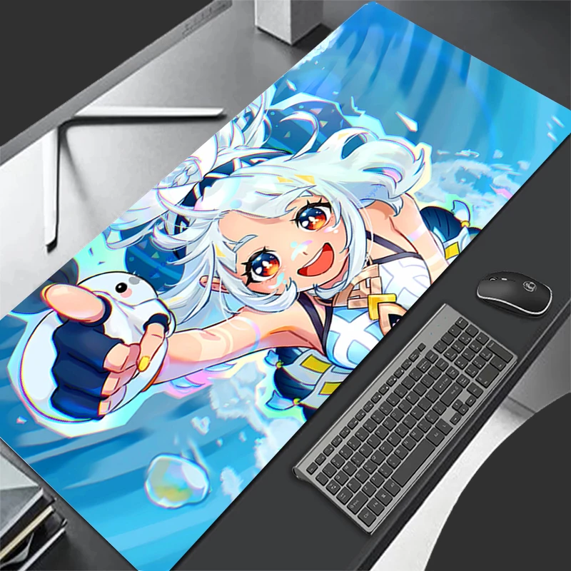Alfombrilla de ratón Accesorios para juegos de ordenador, alfombrilla para teclado de oficina G-genshin Impact Mualani, alfombrilla de ratón de goma para PC, decoración, alfombrilla para ratón de escritorio