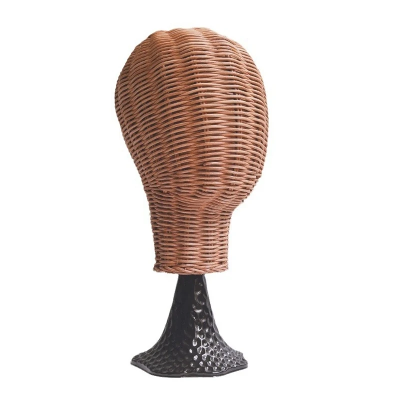 Portable Rattan Hat Stand Removable Black Base For Shop And Home Use