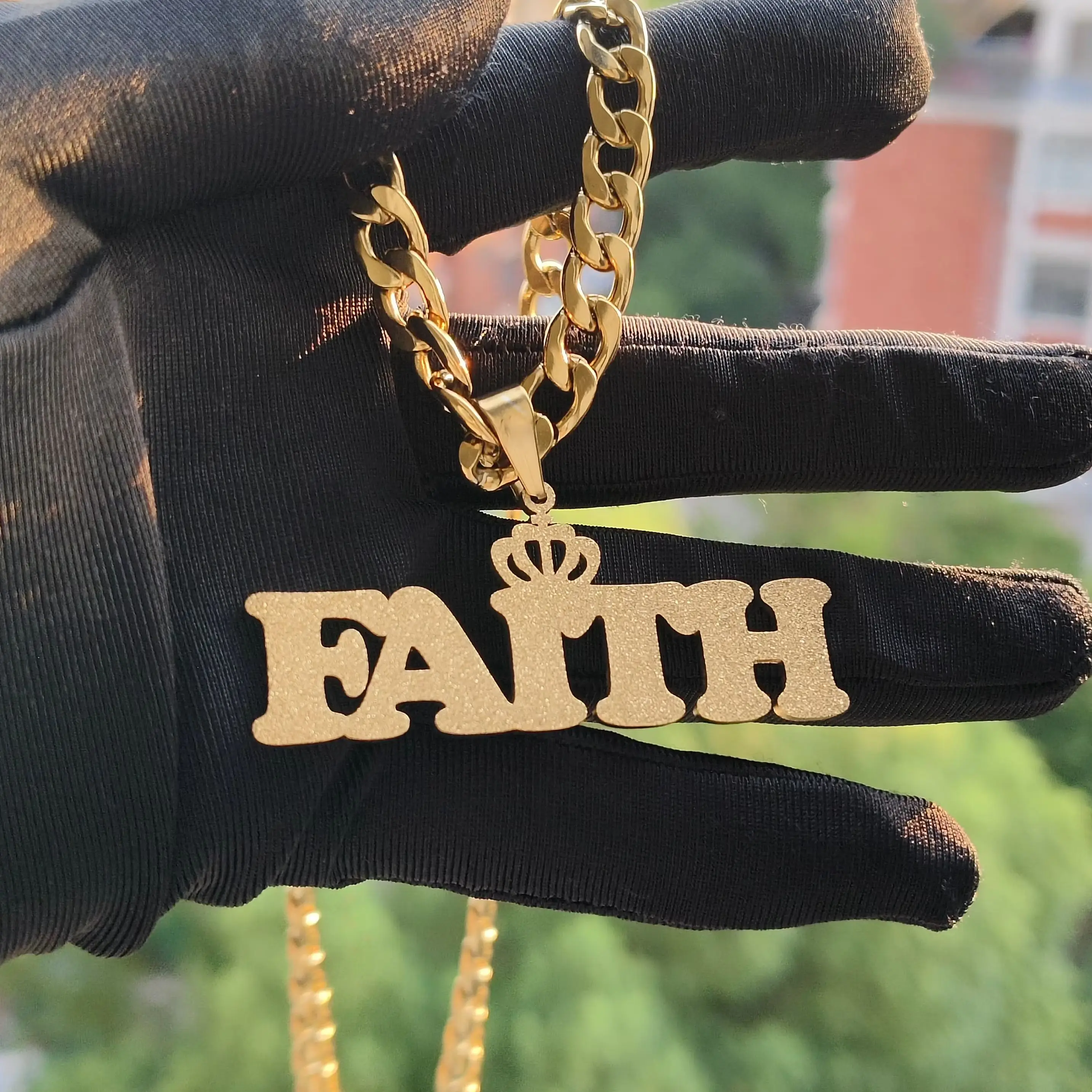 

Индивидуальный кулон DHQH с матовой отделкой 4-7 мм, подвеска с именем/логотипом, ожерелье из нержавеющей стали, хип-хоп украшения, прямые продажи с фабрики