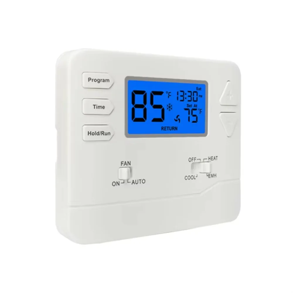 24V LCD Digital 2 Heat / 1 Cool Programmable Air Conditioner Smart Heat Pump Thermostat for Temperature Control