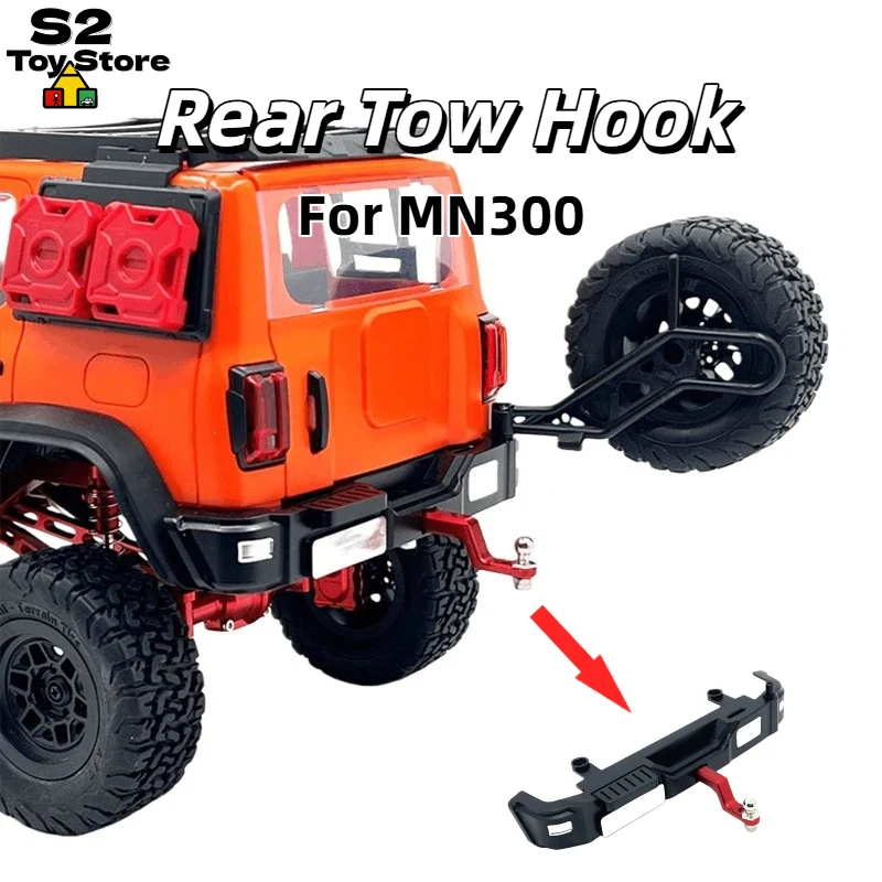 

Металлический задний бампер MN в масштабе 1/12 с буксировочным крюком, модифицированные запасные части для радиоуправляемого внедорожника MN Tank 300