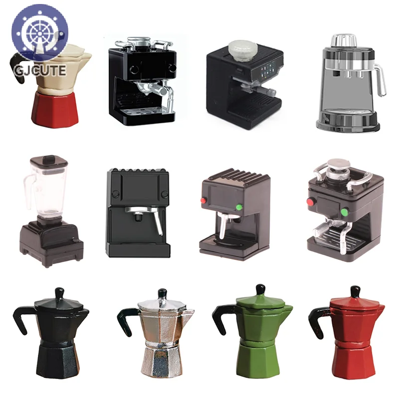 Dollhouse Coffee Machine Accessories Miniature Simulation Coffee Furniture Model Doll House Appliance Kids Play House Toys