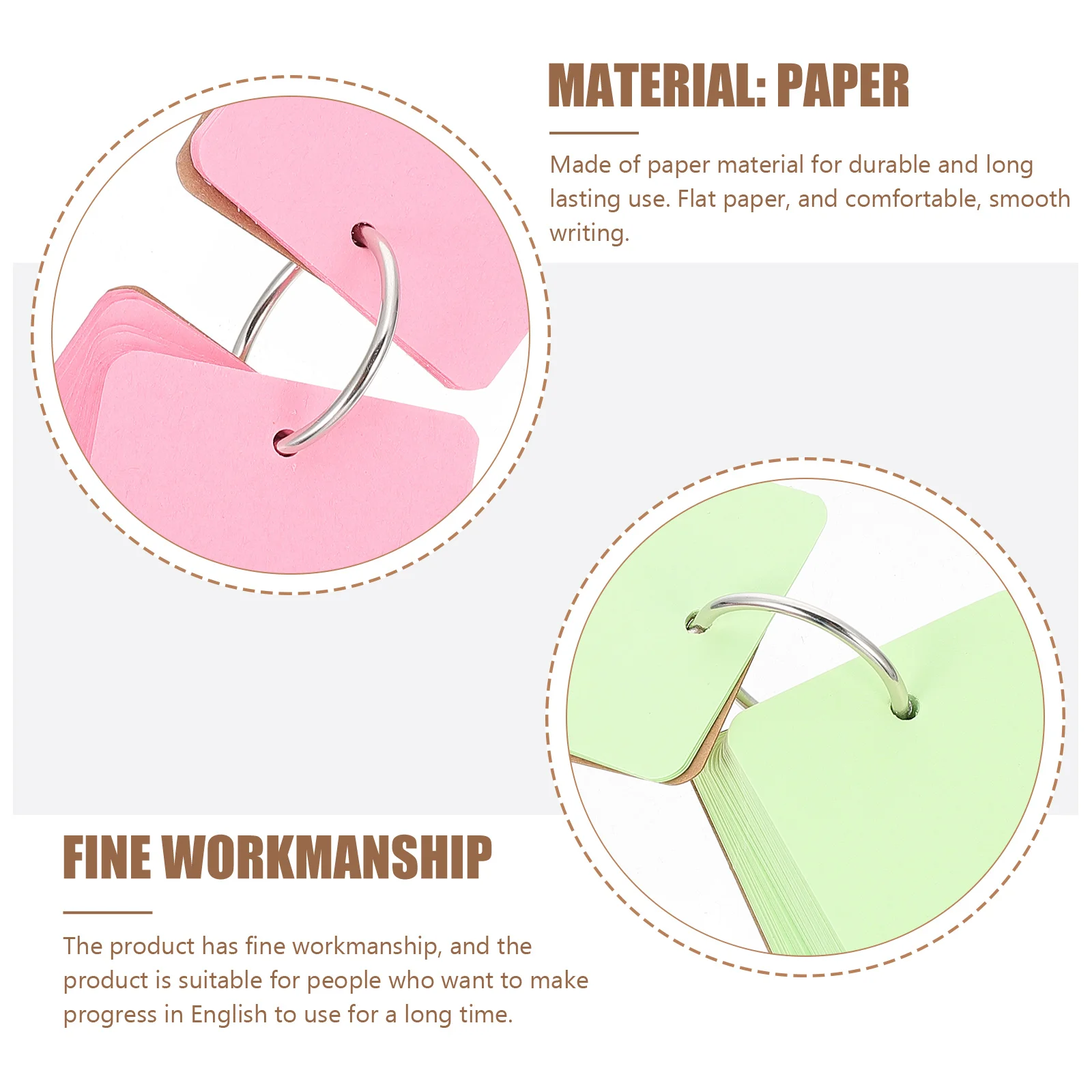 

7 set Blank Paper Cards 7 Sets Reusable Ring Hand Painted Memo Book Loose Leaf Note Pads Writing Diaries