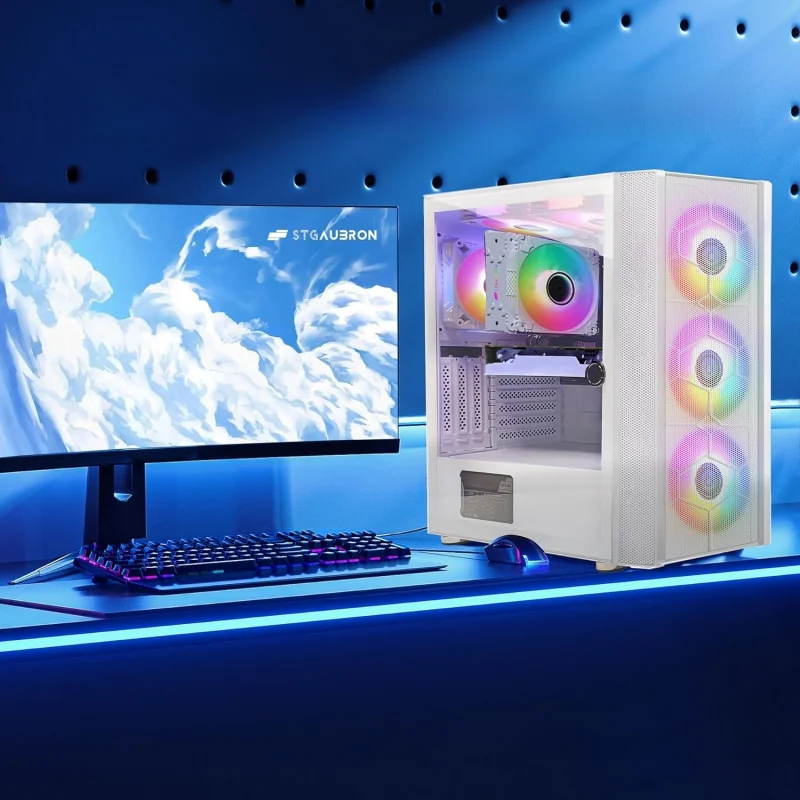 Gaming PC Desktop, Radeon RX 6600 8G,  Core i7-10700KF up to 5.1G,16G DDR4, 1T SSD, 600M WiFi, BT5.0, RGB Fan x6, - view 5