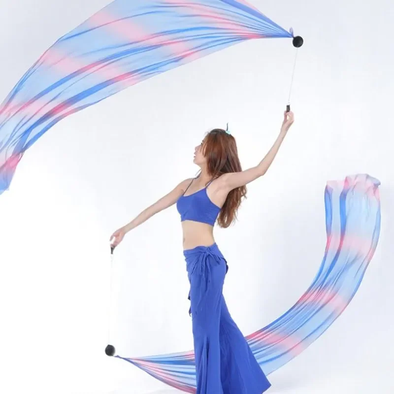 200*70cm Chiffon Veil Belly Dance POI Streamer Accessory (Not Included Chain Ball) Assorted Color