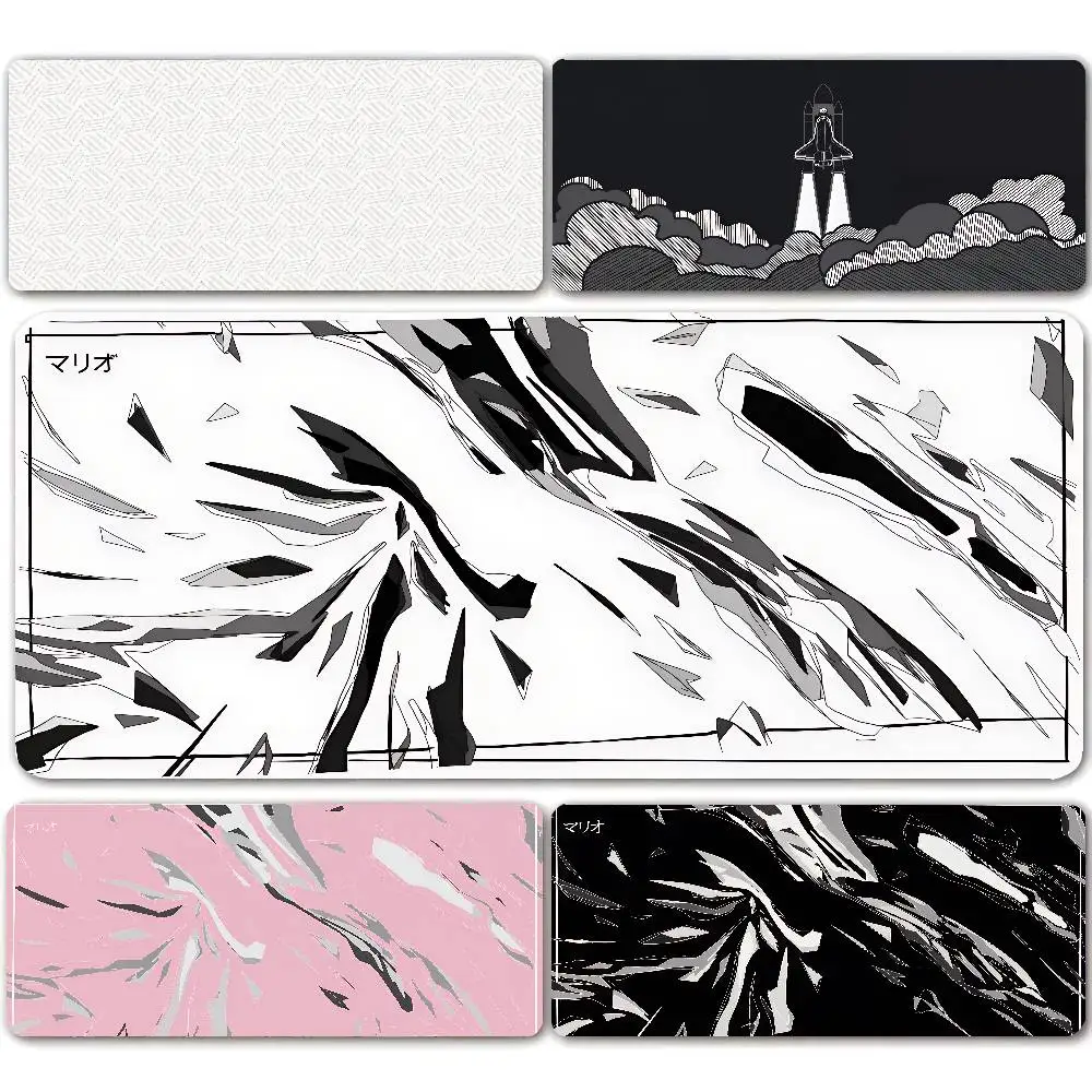 Hot Sell Large Gaming Mouse Pad Multi-size Gamer Mat Abstract XL Computer Cushion Keyboard Desk Non-Slip Rubber Locking Edge Rug