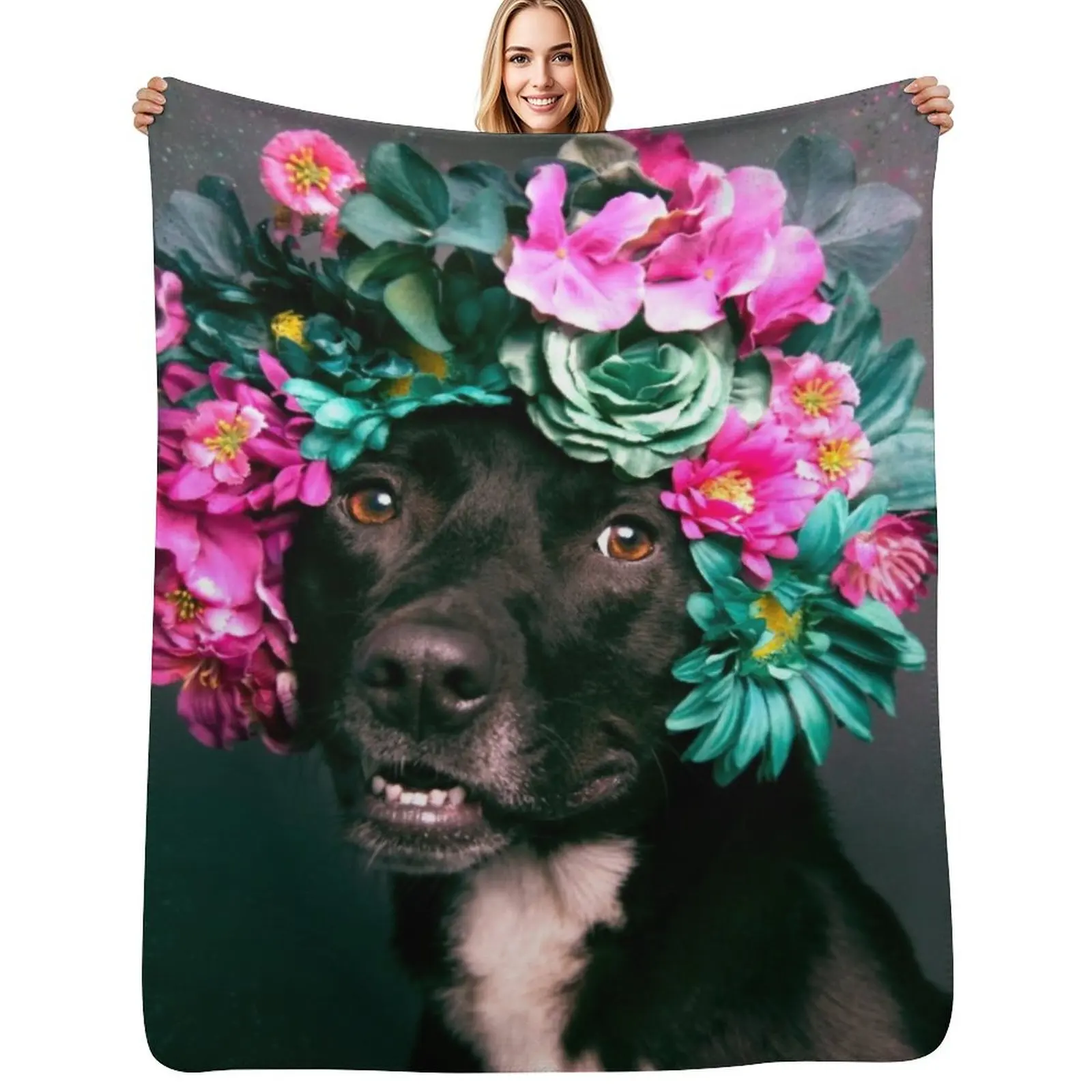 Flower Power, Kaylee Throw Blanket Soft Warm Blanket Gift for Grandparents