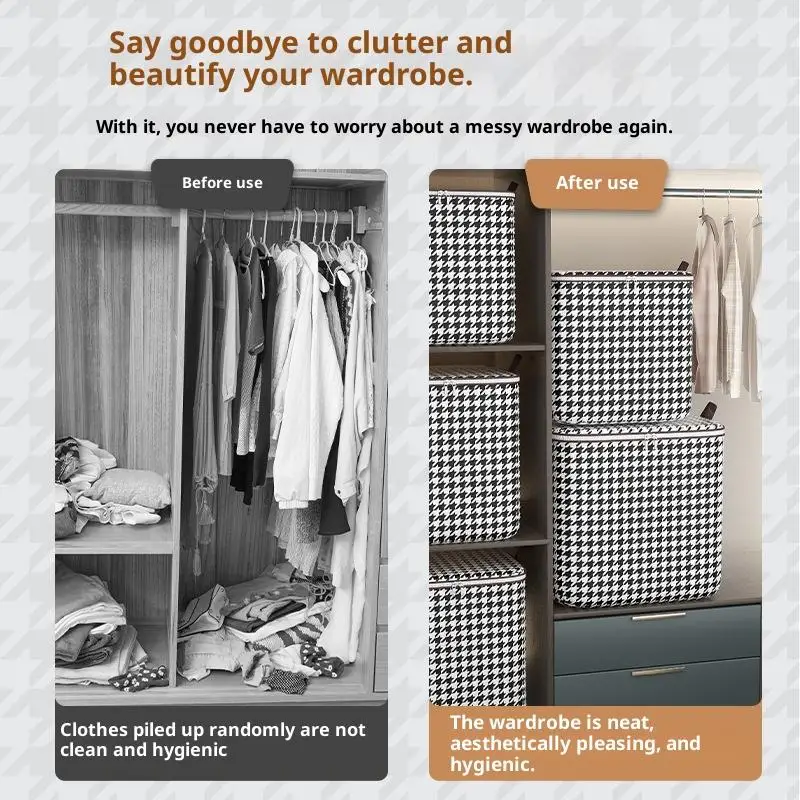 220L Big Size Clothes Storage Box With Cover Large Laundry Basket Organizer Bag For Baby Foldable