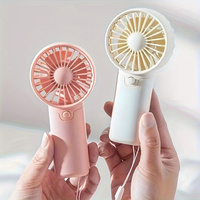 Compact Handheld Fan - Portable, Battery-Powered Personal Cooling Device for Travel & Outdoor Use, AAA Batteries Not Included