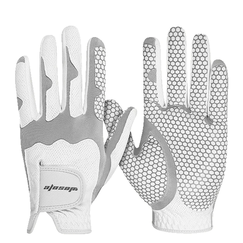 

Singelila Genuine Sheepskin Men's Golf Gloves, White Breathable Gloves, Anti-slip for Golfers, Soft and Comfortable Gift