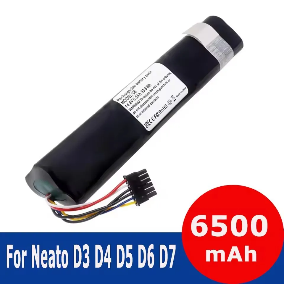 

Compatible with Neato D3 D4 D5 D6 D7 14.4V 6500mAh Li-ion rechargeable battery