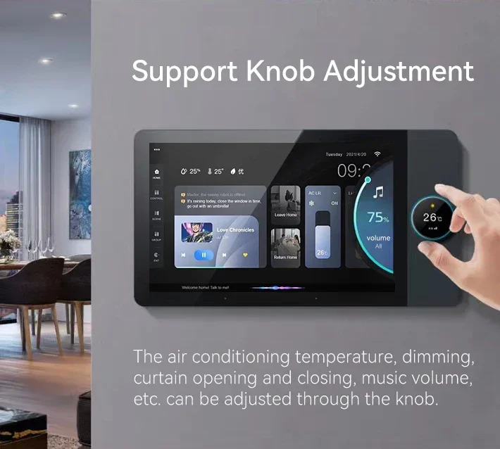 SZMYQ Tuya ZigBee WiFi 485 Knop Draadloze Centrale Controle Touch Panel Scherm met 2 gang Relais Smart Home Bedieningspaneel