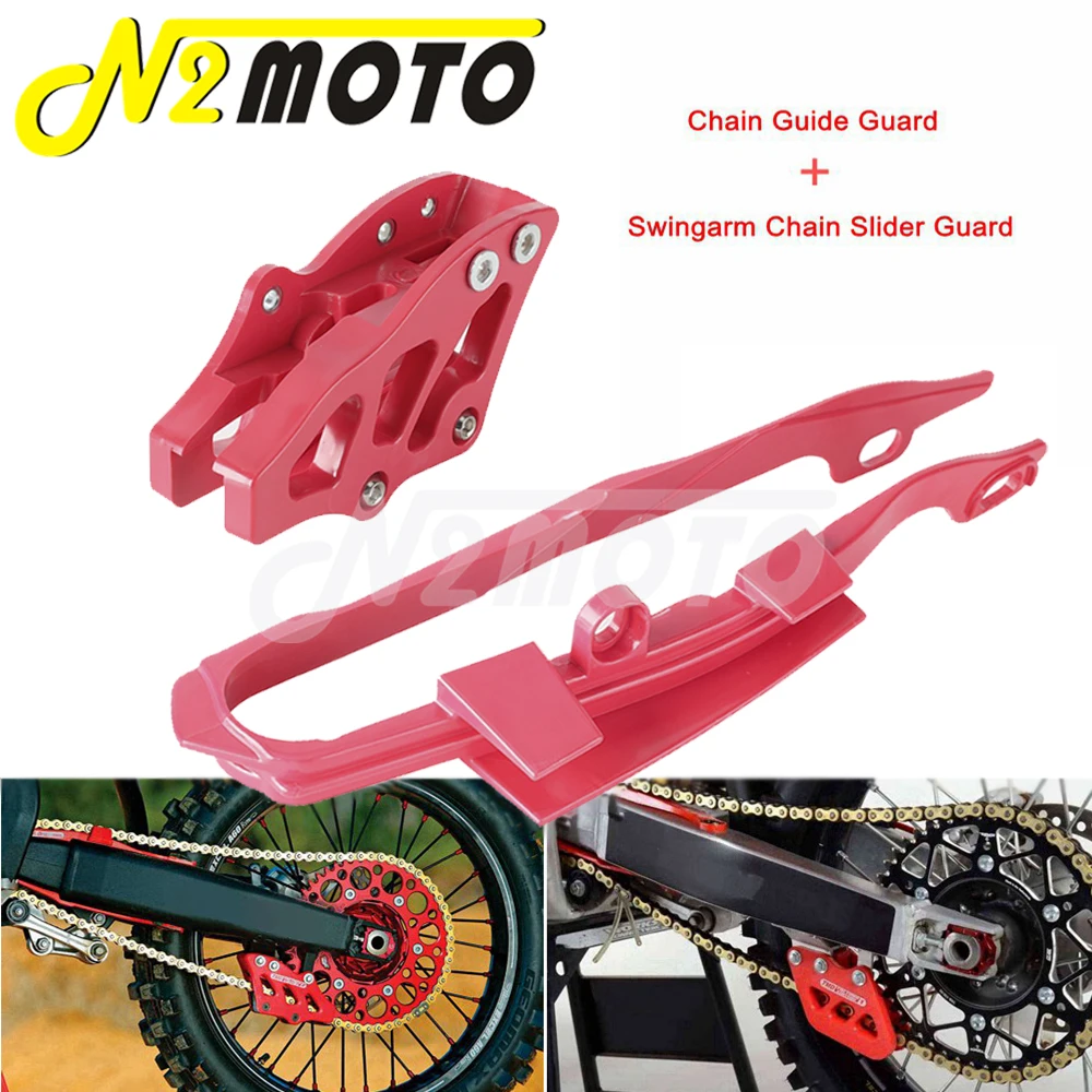 Racing Motocross Dirt Bike Swingarm Chain Guide Guard and Chain Slider Guard Protector For Honda CR CRF 125 250 450 R X 00-07