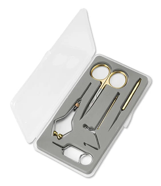 Scissors Portable Tying Supplies Set With Storage Box Ideal For Whip Finishing Fly Making DIY Fly Fishing Tackle Halloween Gift