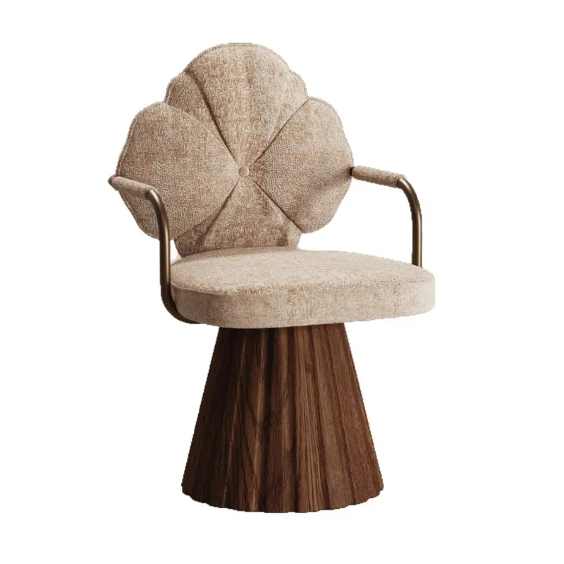 

Italian minimalist dressing chair, antique retro makeup stool, high-end light luxury hardware, solid wood carving