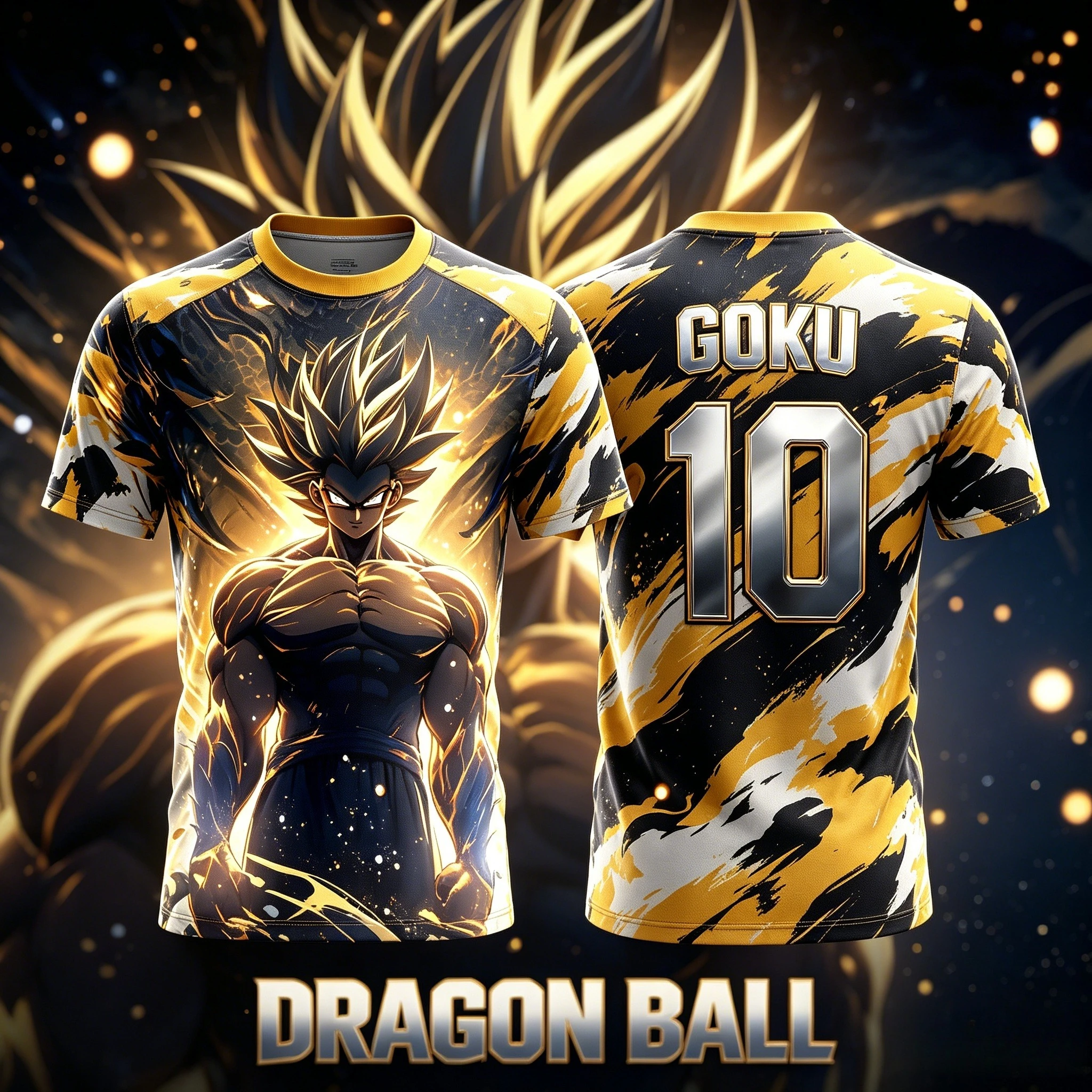 Nouveau Maillot de Football 3D Imprimé Dragon Ball NO.10/7 Goku pour Hommes Adultes 2026, T-Shirt Anime pour Enfants, Maillot de Football Spécial Y2k