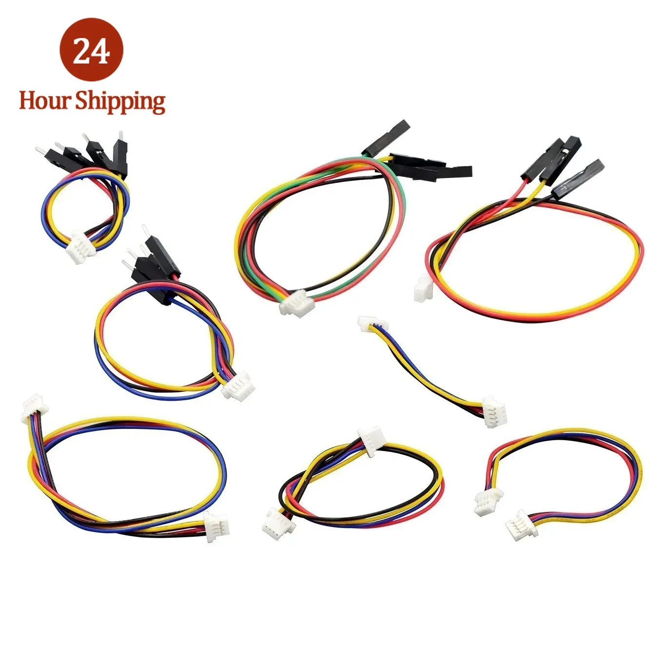 10PCS JST1.0 SH1.0 4pin cable with socket male head Dupont wire For STEMMA QT For QWIIC