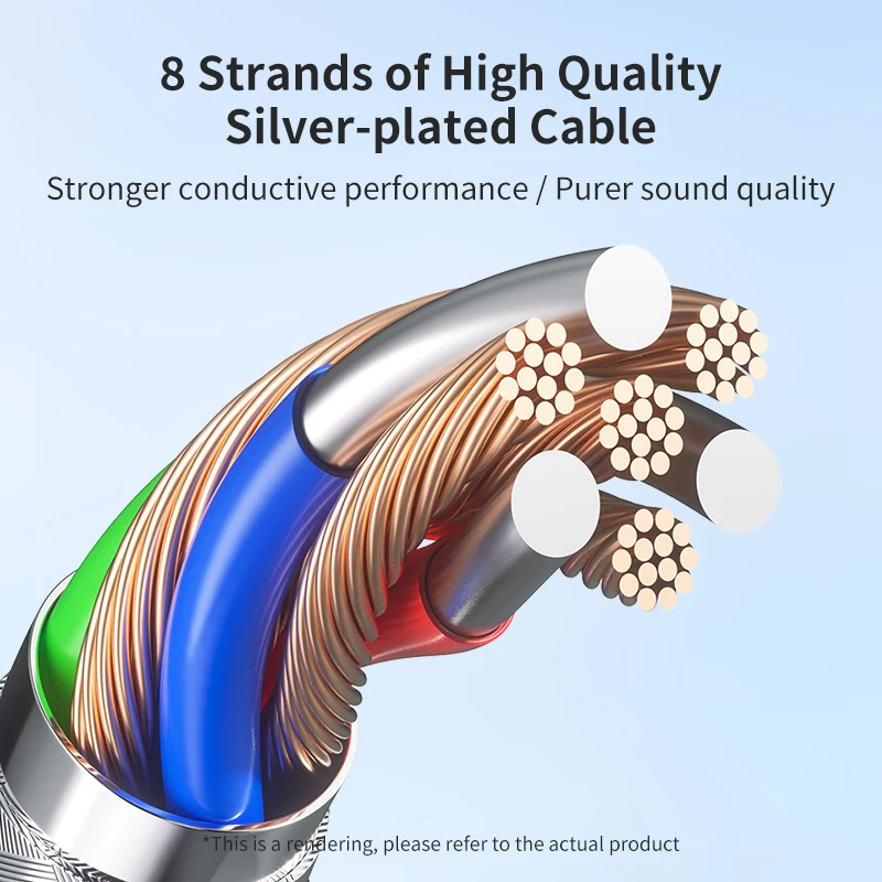 Адаптер для наушников HiFi DAC типа C на 3,5 мм KBEAR TC12 PRO 8-ядерный аудиокабель Type-c с разъемом 3,5 для iPhone 15 16 Huawei Xiaomi