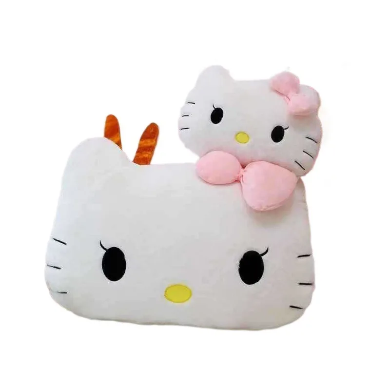 

35 см милая подушка Hello Kitty для сна для девочек, большой матрас изголовья, студенческий матрас со спинкой для общежития, практичный подарок