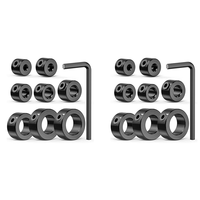 Drill Stop Bit Collar Set, 18PCS Adjustable Drill Depth Stop Collar Limit Ring With Carbon Steel Set For Drill Bits-A73I