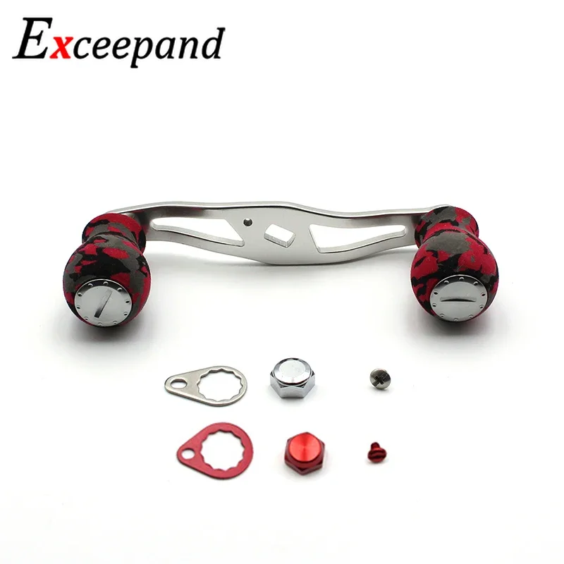 Exceepand  Red CAMO Knobs Fishing Reel Handle for Abu Garcia Daiwa Baitcasting Reel DIY or Repair Baitcaster Fishing Tools